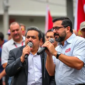 Com Marinho e Boulos, presidente do Sindicato dos Metalúrgicos do ABC lança pré