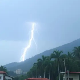 Previsão do tempo hoje para São Bernardo do Campo (SP): tempo severo,com chuva forte e trovoada de manhã, à tarde e à noite